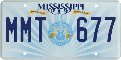 MS license plate MMT677