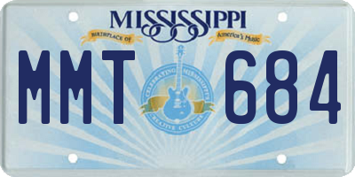MS license plate MMT684