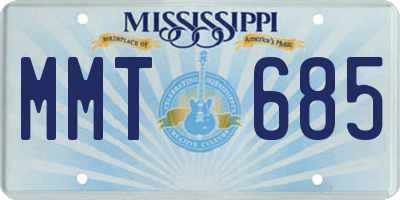 MS license plate MMT685