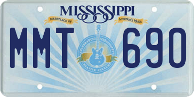 MS license plate MMT690