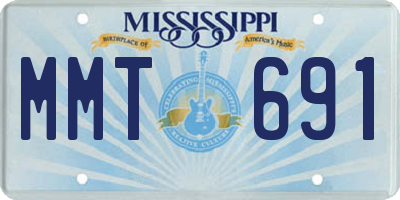 MS license plate MMT691