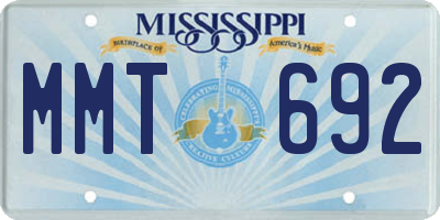 MS license plate MMT692