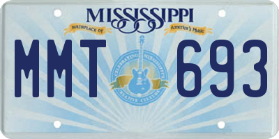MS license plate MMT693