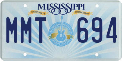 MS license plate MMT694