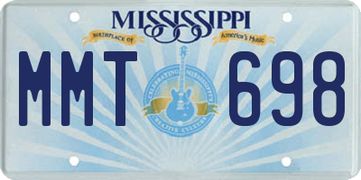 MS license plate MMT698