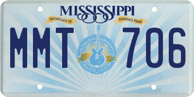 MS license plate MMT706