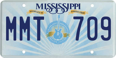 MS license plate MMT709