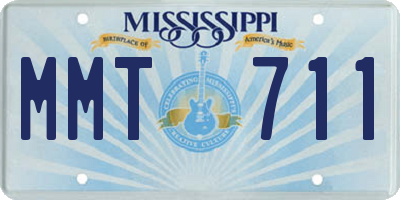 MS license plate MMT711