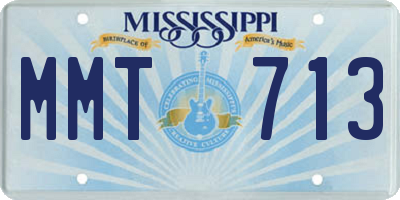 MS license plate MMT713