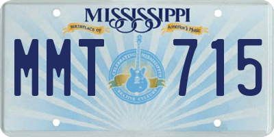 MS license plate MMT715