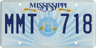 MS license plate MMT718