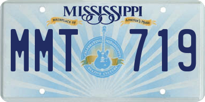 MS license plate MMT719