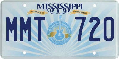 MS license plate MMT720