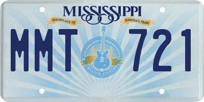 MS license plate MMT721