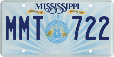MS license plate MMT722