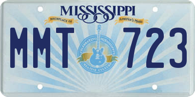 MS license plate MMT723