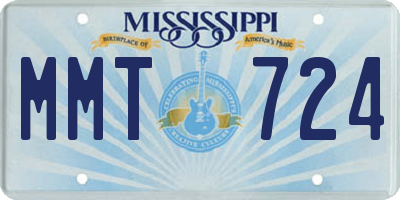 MS license plate MMT724