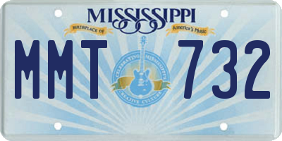 MS license plate MMT732