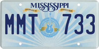 MS license plate MMT733