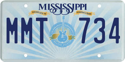 MS license plate MMT734
