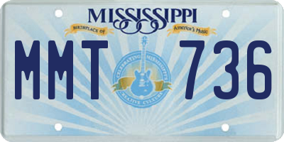 MS license plate MMT736