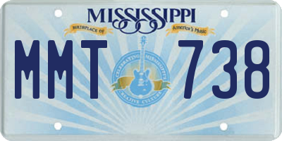 MS license plate MMT738