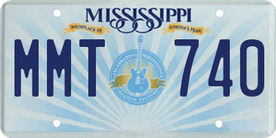 MS license plate MMT740