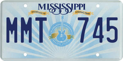 MS license plate MMT745