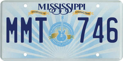 MS license plate MMT746