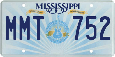 MS license plate MMT752
