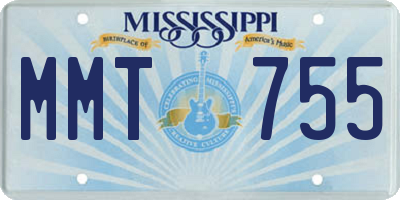 MS license plate MMT755