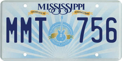 MS license plate MMT756