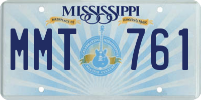 MS license plate MMT761