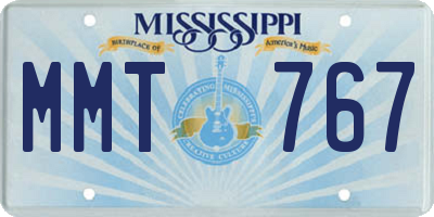 MS license plate MMT767