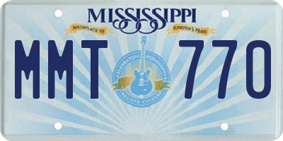 MS license plate MMT770