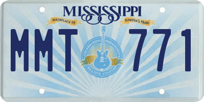 MS license plate MMT771