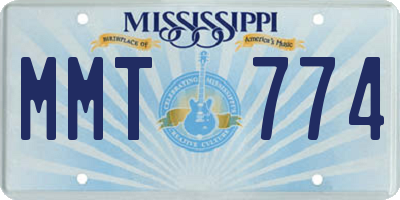 MS license plate MMT774