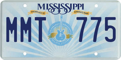 MS license plate MMT775