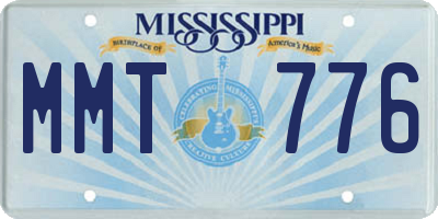 MS license plate MMT776