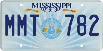 MS license plate MMT782