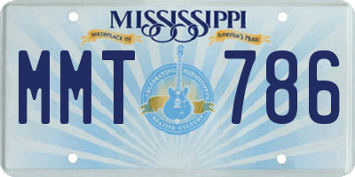 MS license plate MMT786