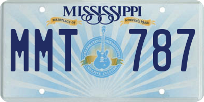 MS license plate MMT787