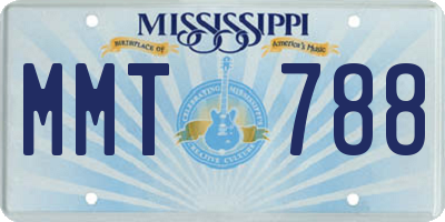 MS license plate MMT788