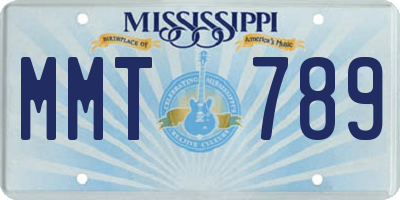 MS license plate MMT789
