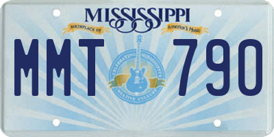 MS license plate MMT790