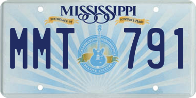 MS license plate MMT791