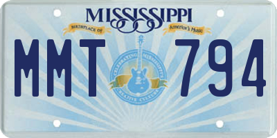 MS license plate MMT794