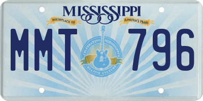 MS license plate MMT796
