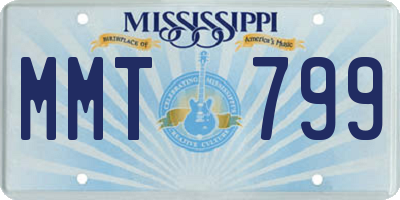 MS license plate MMT799
