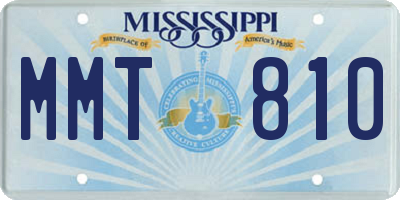 MS license plate MMT810